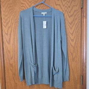 Maurices Green Open Front Cardigan Sweater